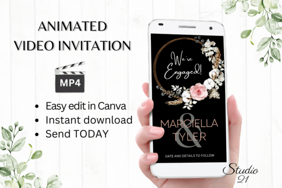 Announce Your Engagement with a Dreamy, Animated Style