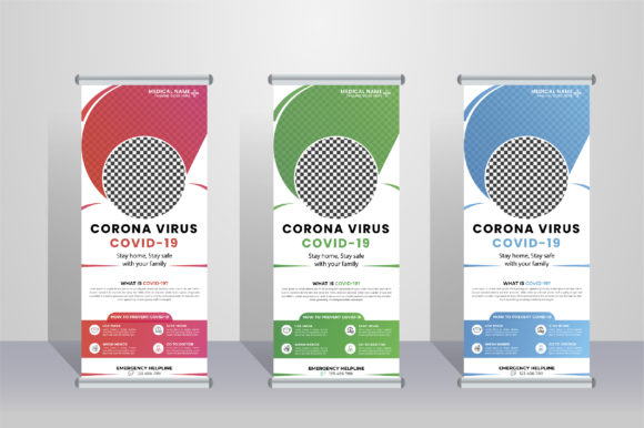 Covid-19 Roll Up Banner Design: Professional Templates for Your Business
