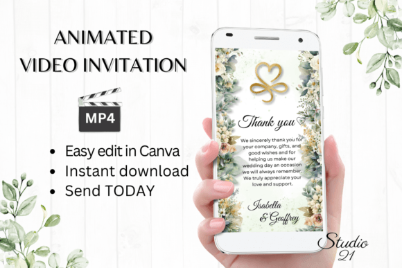 Electronic Wedding Thank You W9424TU: A Modern Touch for Your Nuptials