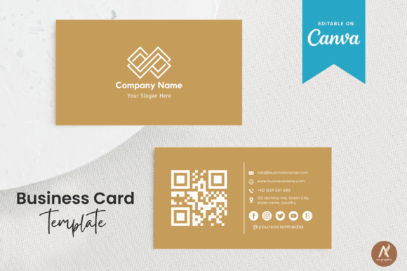 Modern Minimalist Design with Dark New Editable Business Card Template