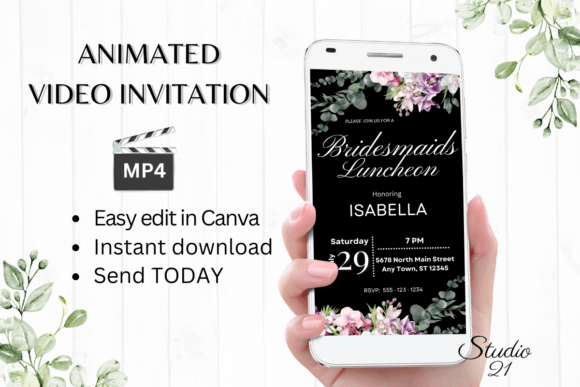 Orchids Bridesmaid Luncheon W4453BL: A Designer's Digital Invite