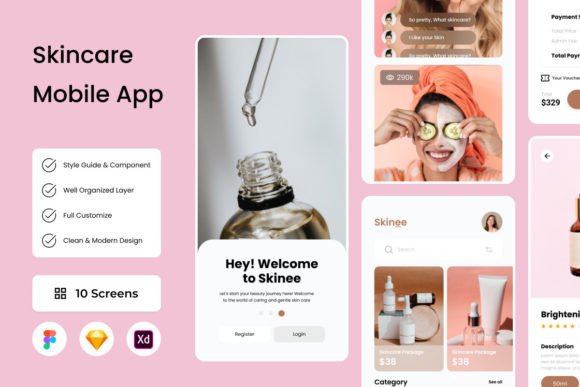Skinee: A Skincare Mobile App for Flawless Design