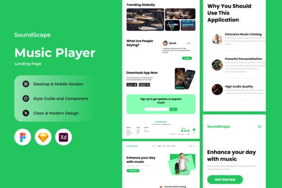 SoundScape: A Music Player Landing Page That Sings