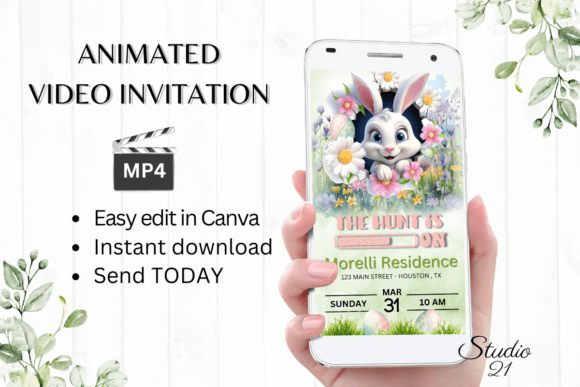 Spring into Celebration with a Digital Easter Egg Hunt Invitation