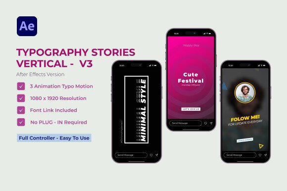 Typography Stories V3: Dynamic After Effects Motion